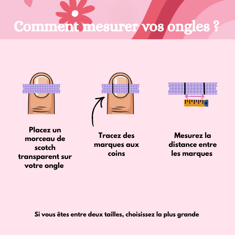 Press on nails Aura Rose faits main réutilisables