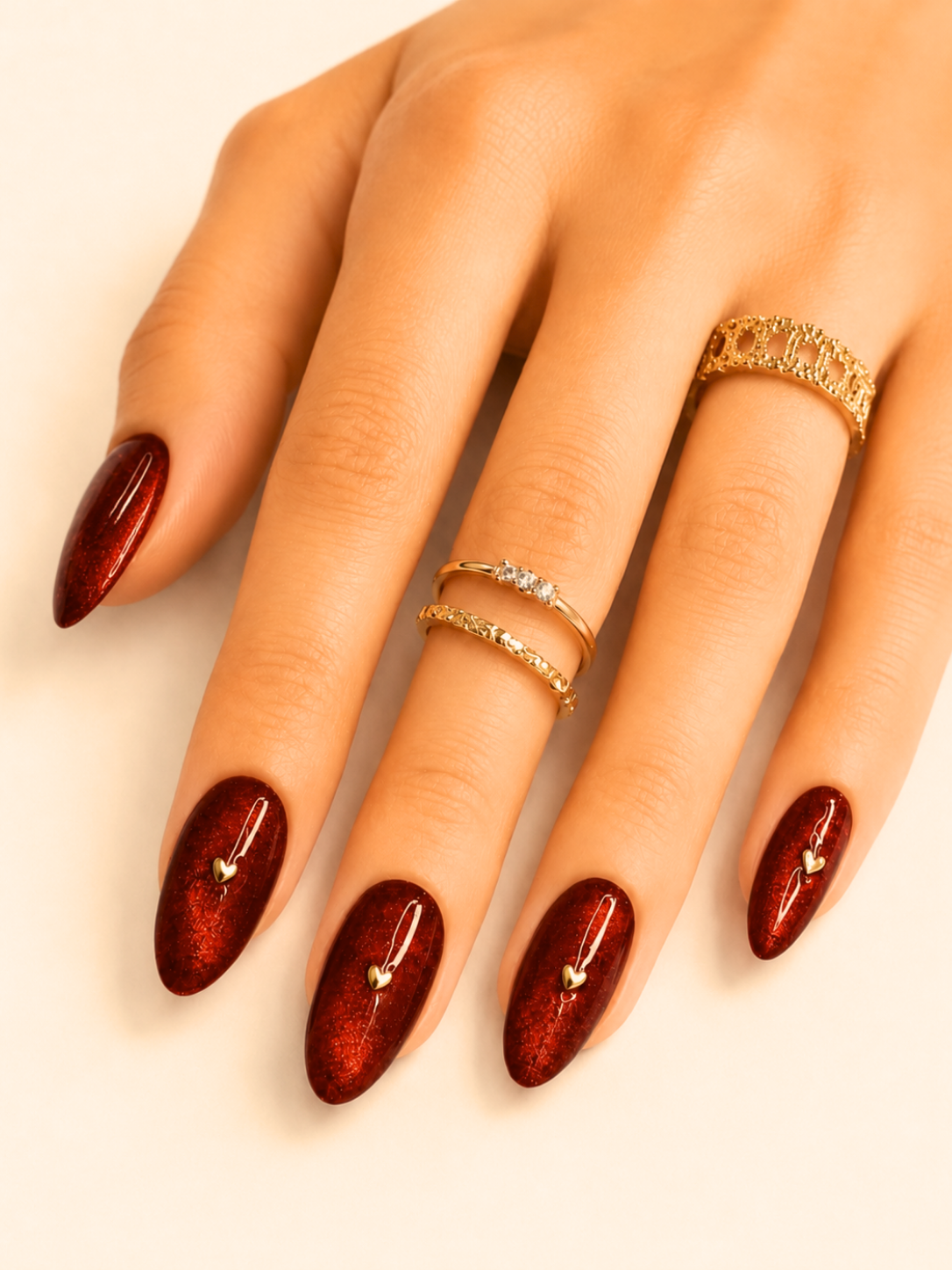 Press on nails Baby Love faits main réutilisables