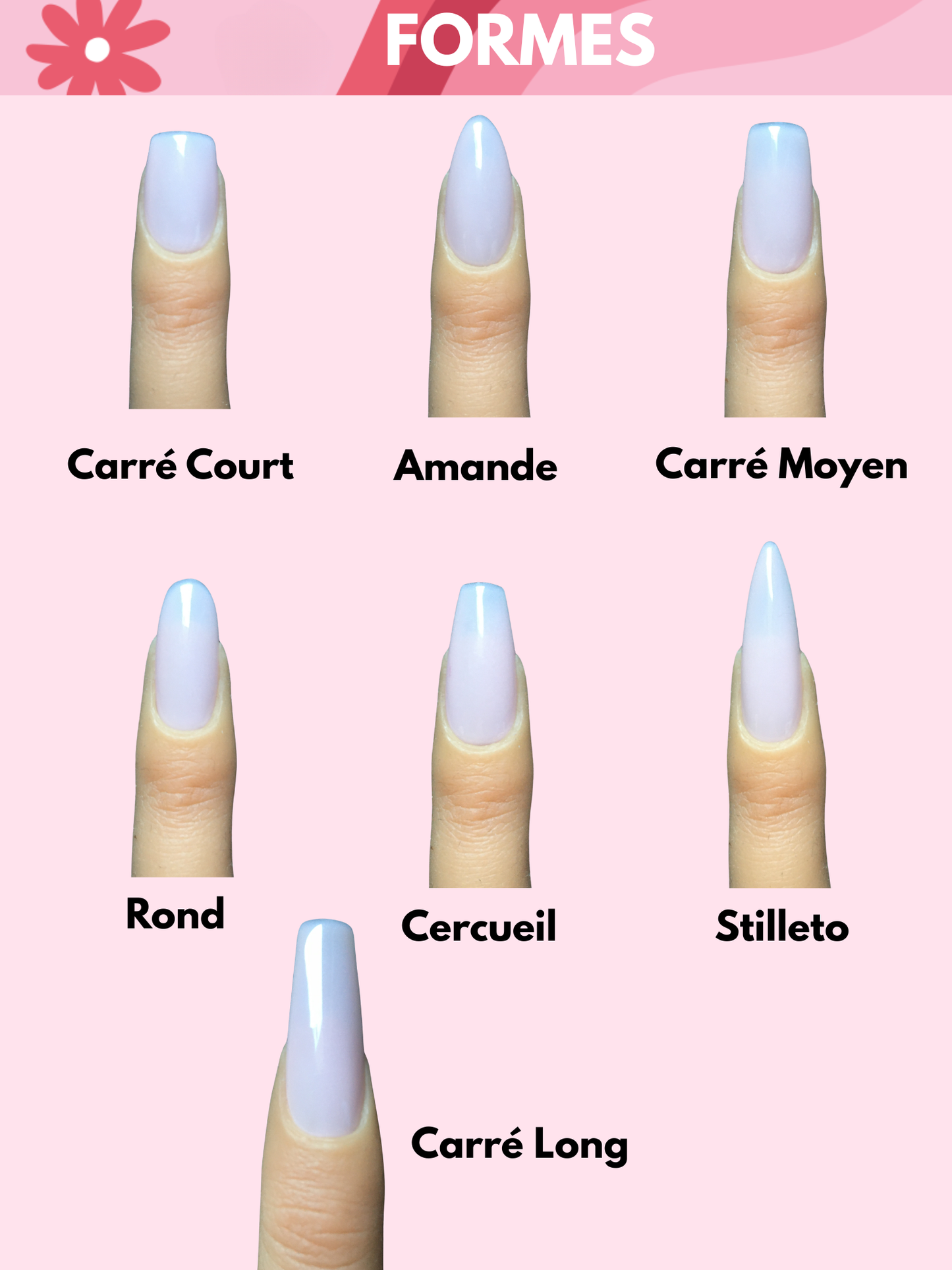 Press on nails Cocci Crush faits main réutilisables