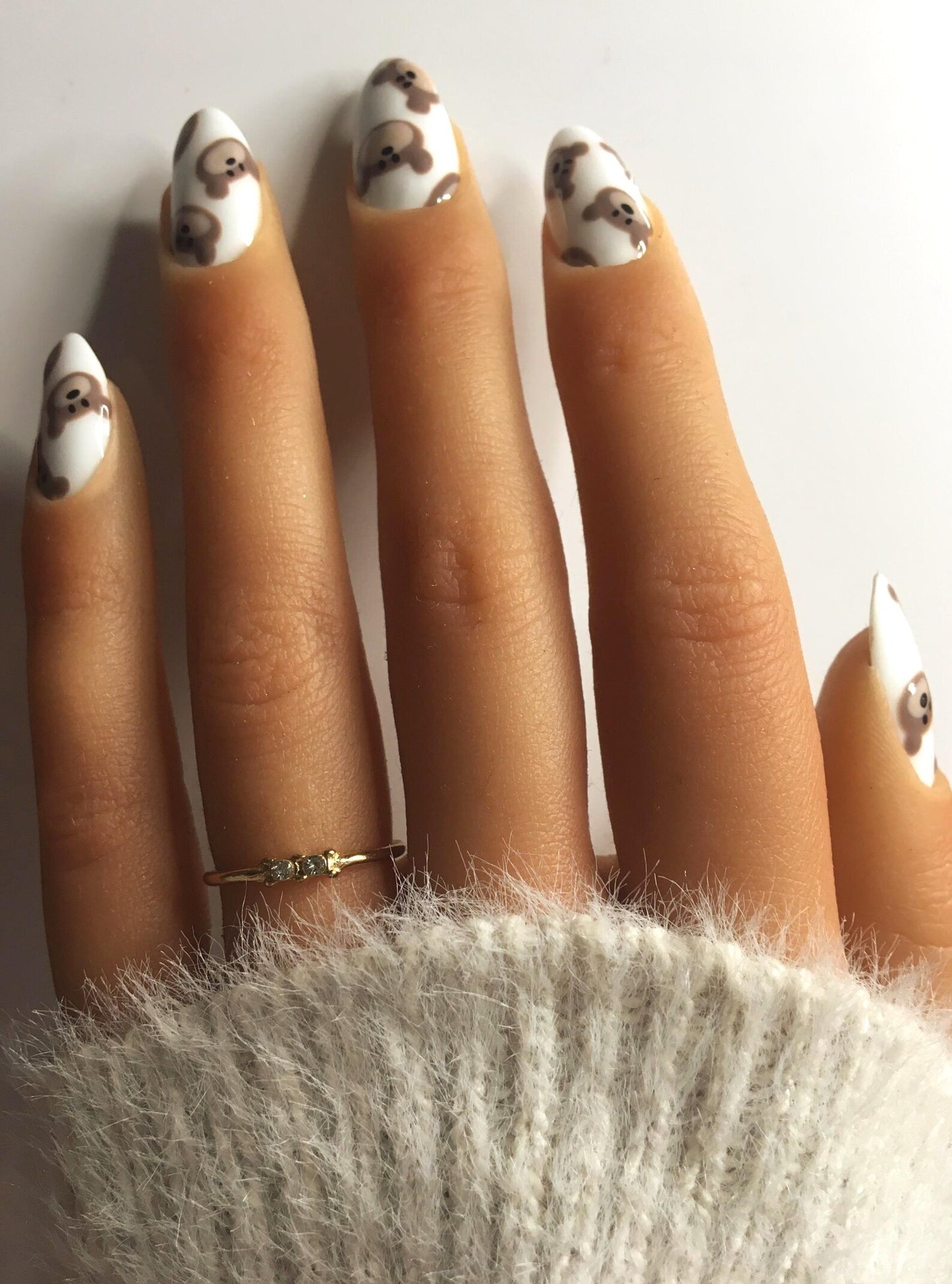 Press on nails Teddy Love faits main réutilisables