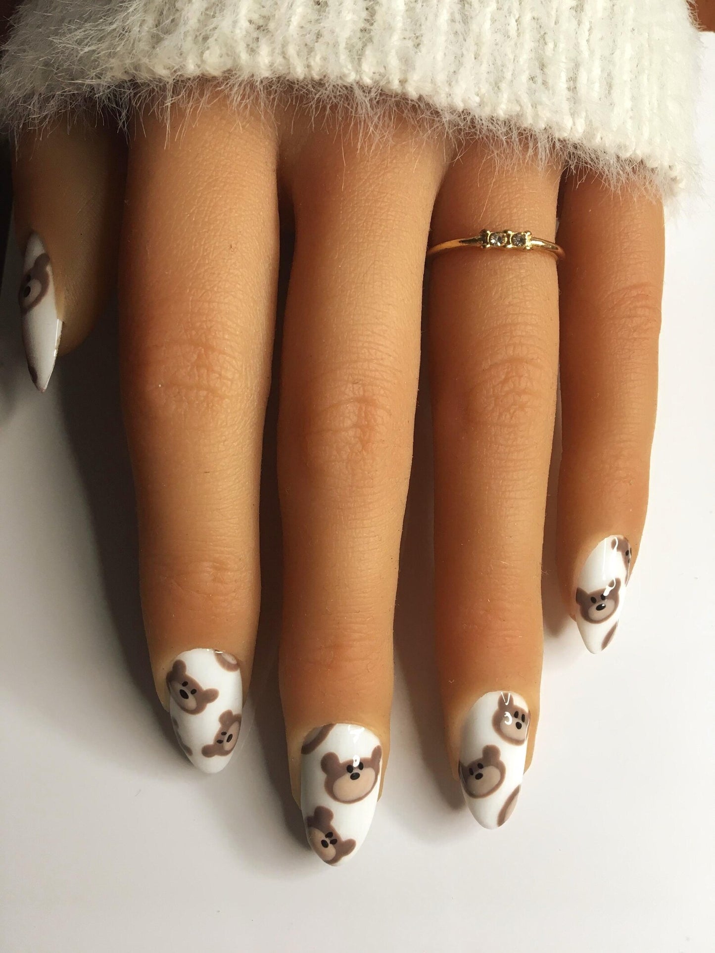Press on nails Teddy Love faits main réutilisables